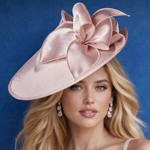 Pink Kentucky Derby & Oaks Fascinator Hat | Floral Bow Headpiece